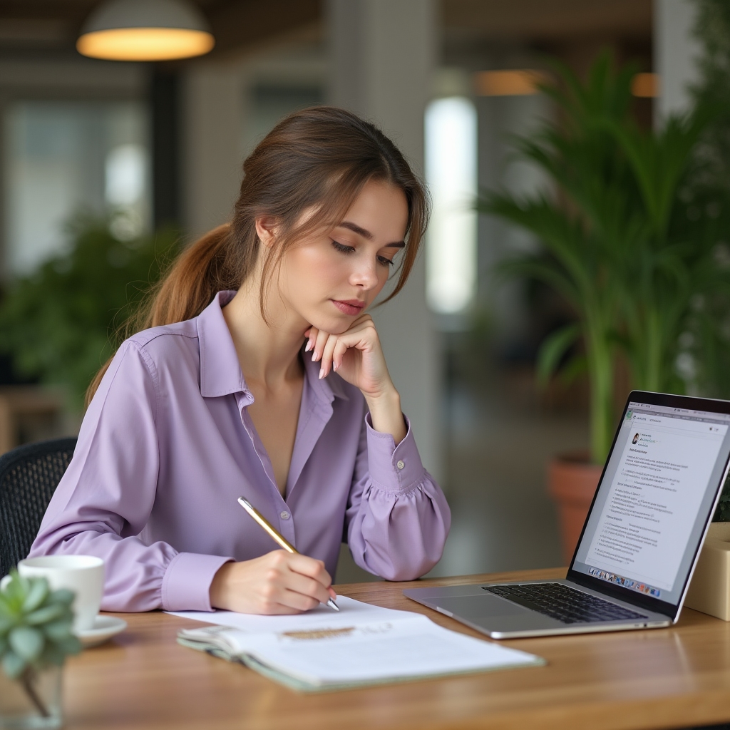 Önéletrajz írása modern irodai környezetben